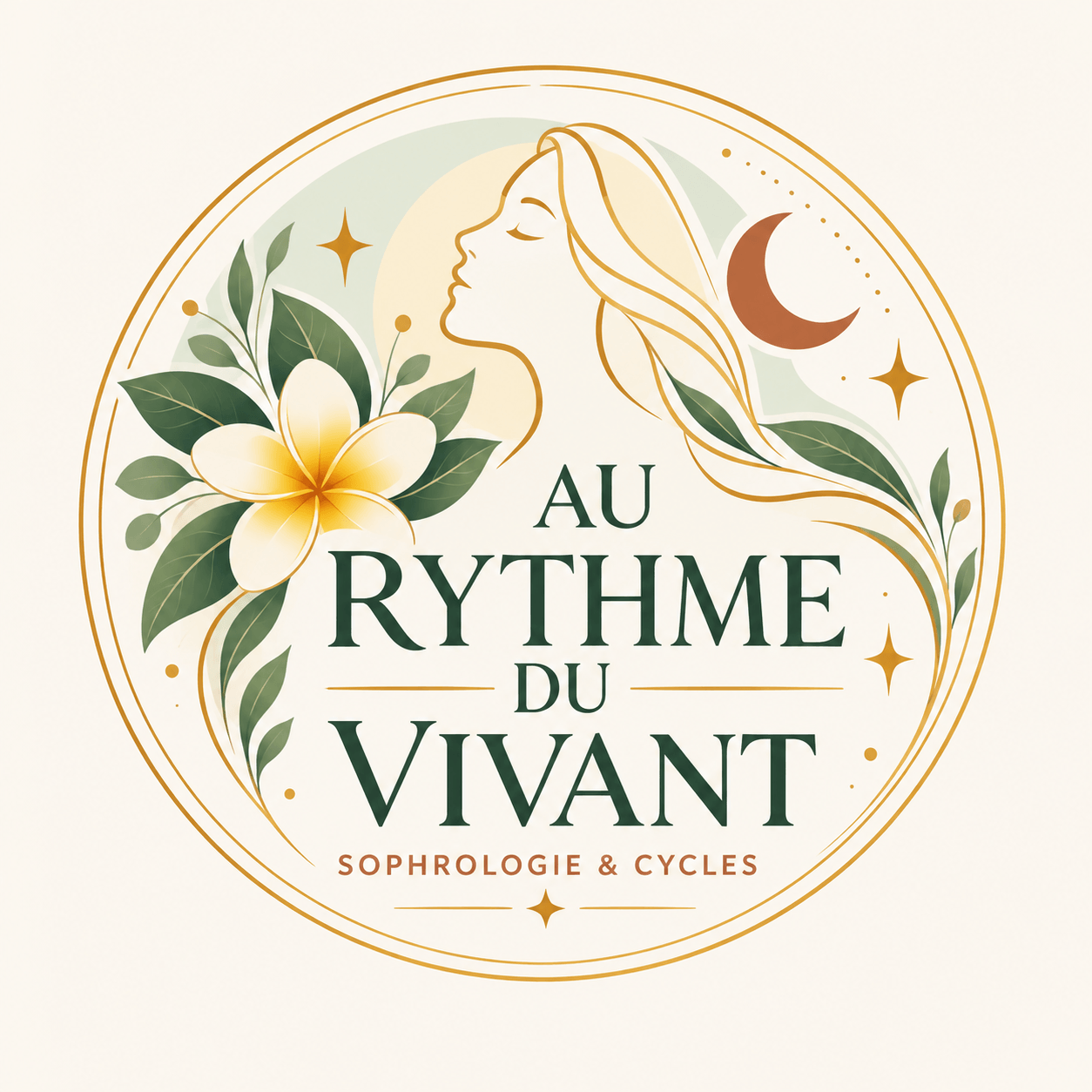 Logo Au Rythme du Vivant - Sophrologie & cycles