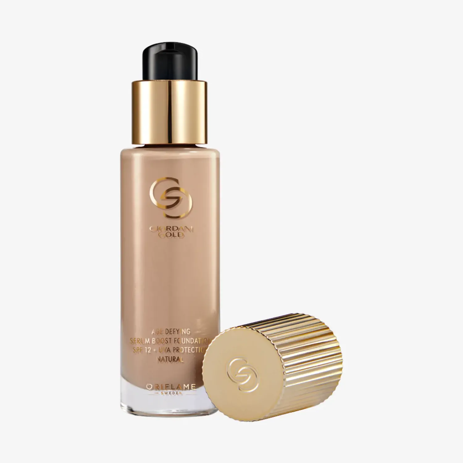 Maquillaje Antienvejecimiento Serum Boost SPF 12 + Protección UVA Giordani Gold