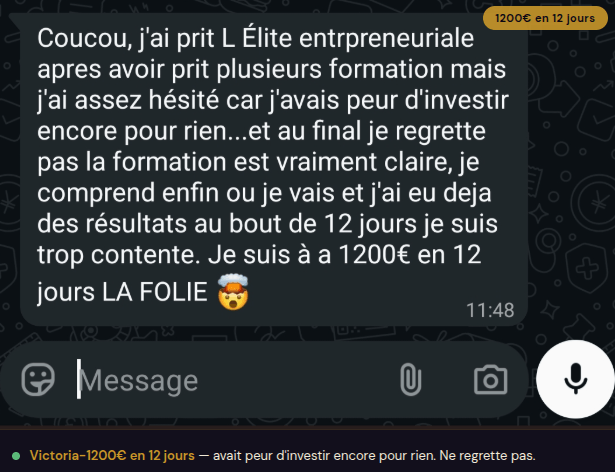 Résultats élève L'Élite