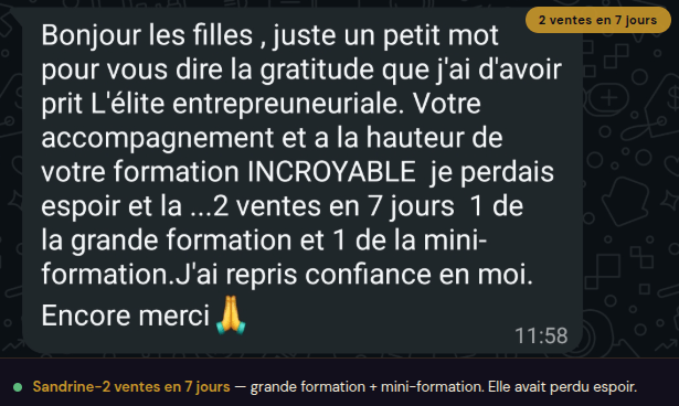 Résultats élève L'Élite