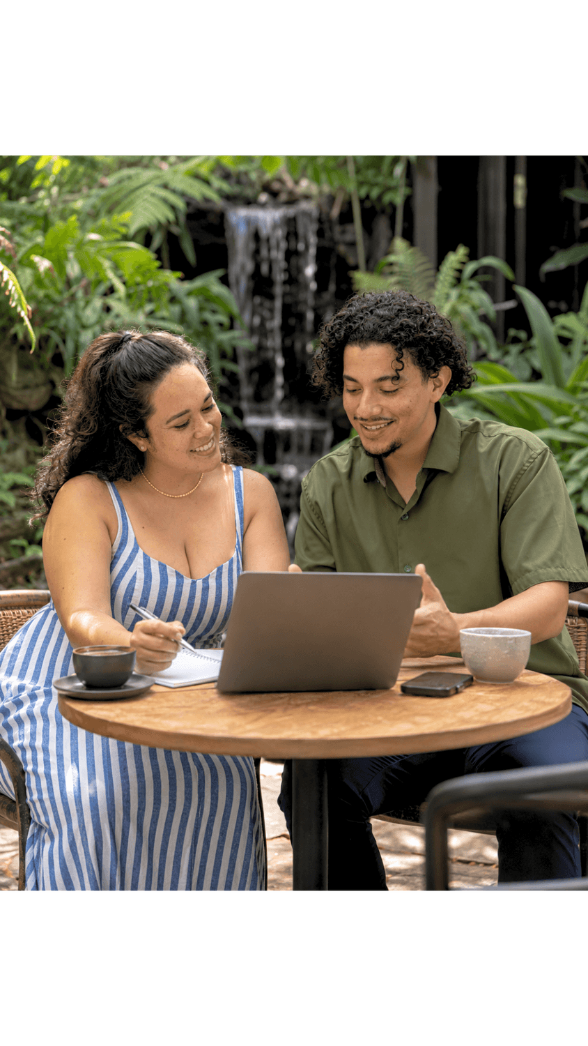 Ixchel and Juan Michael working together