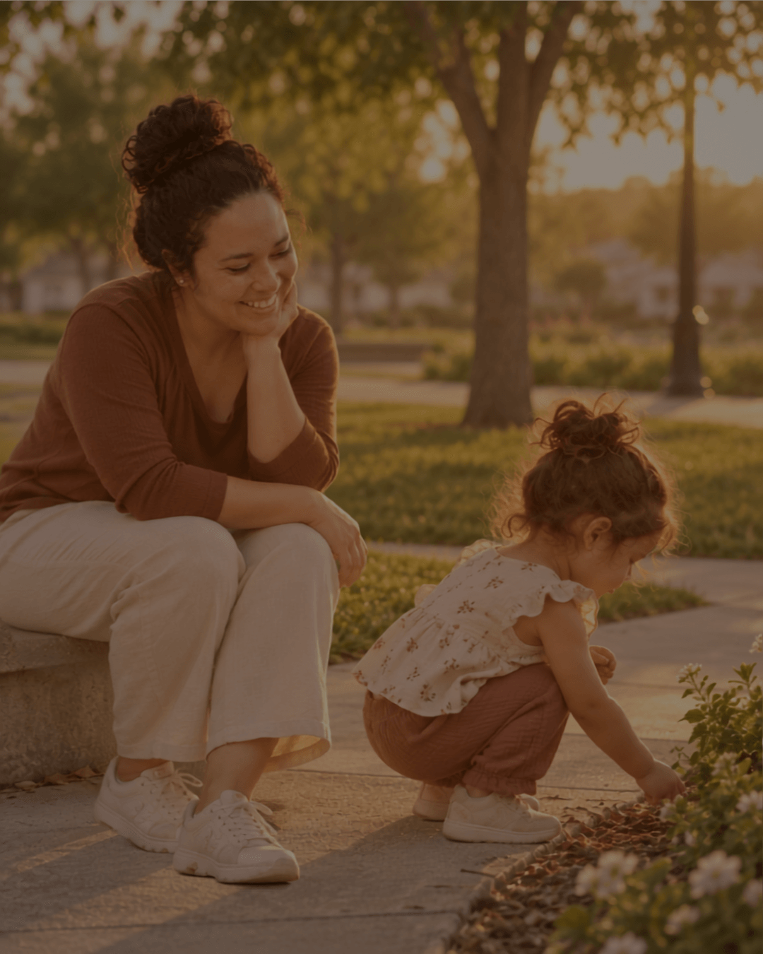 A meaningful moment between an adult and child