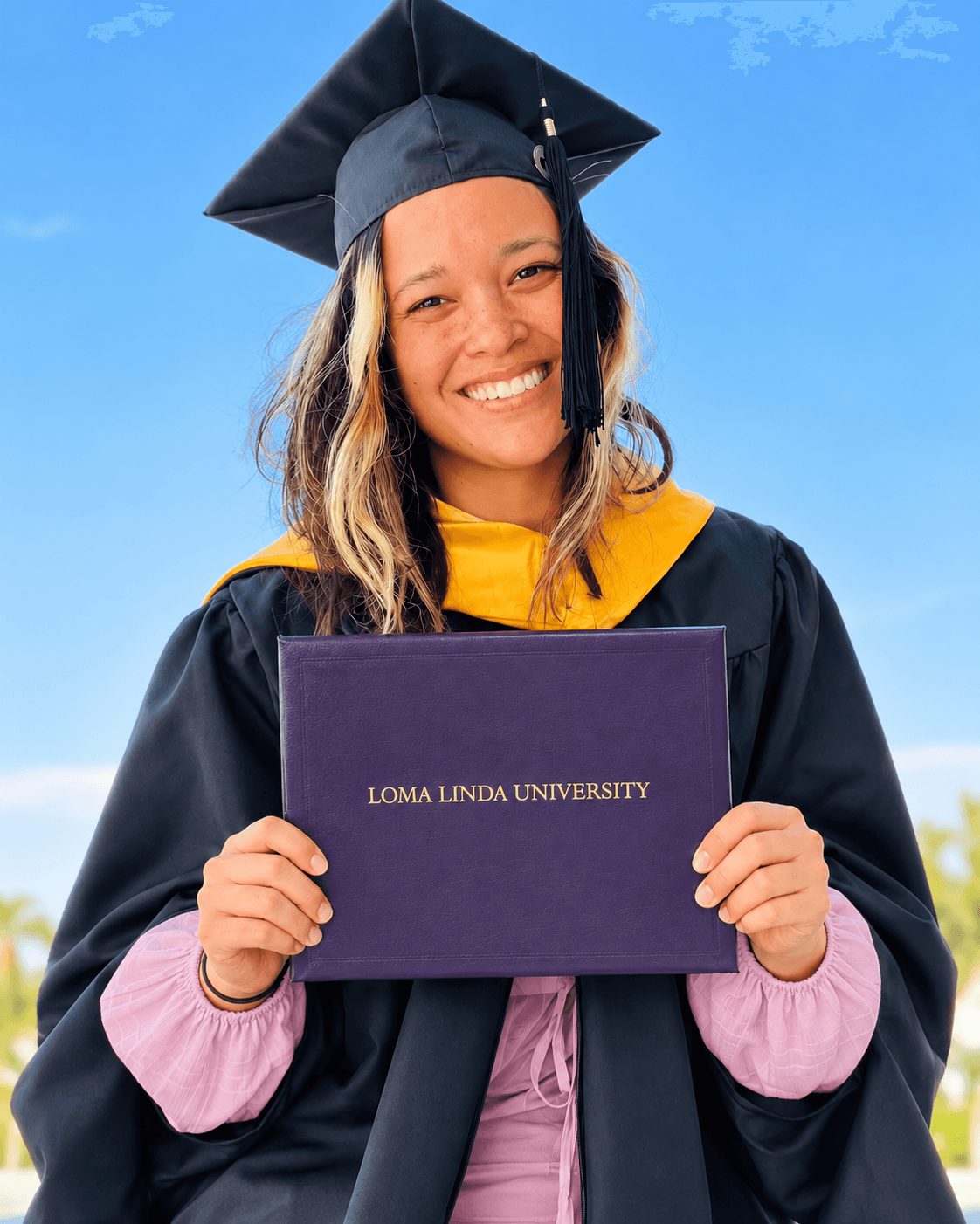 Ixchel celebrating her Master of Science in Orthotics and Prosthetics