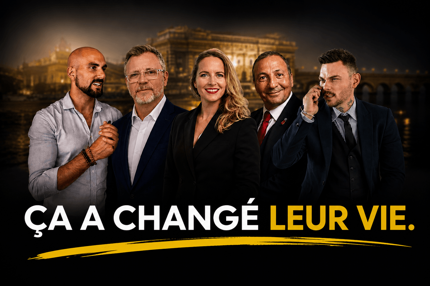 L’image présente six personnes dont Christophe Bouquet a changé la vie en les accompagnant dans le développement de leur équipe. Il les a coachées et, aujourd’hui, la plupart d’entre elles comptent plus de 100 personnes dans leur équipe. Cet accompagnement et le développement de leur réseau ont profondément changé leur vie.