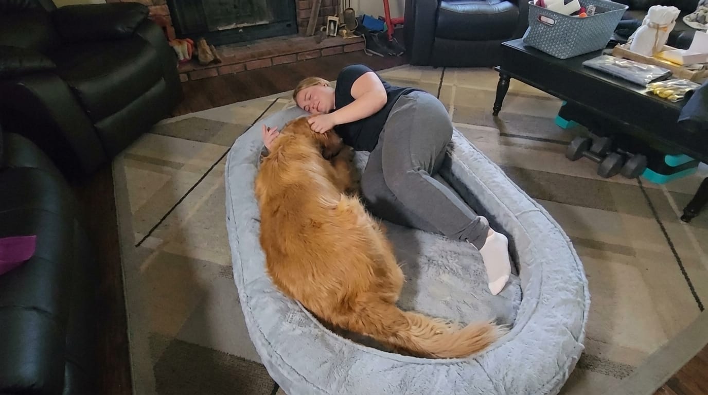 Human Dog Bed - cozy lounging
