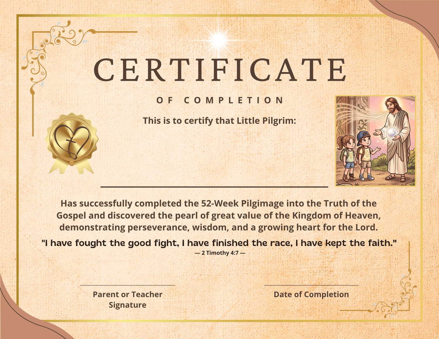 Official Commemorative Certificate of Completion