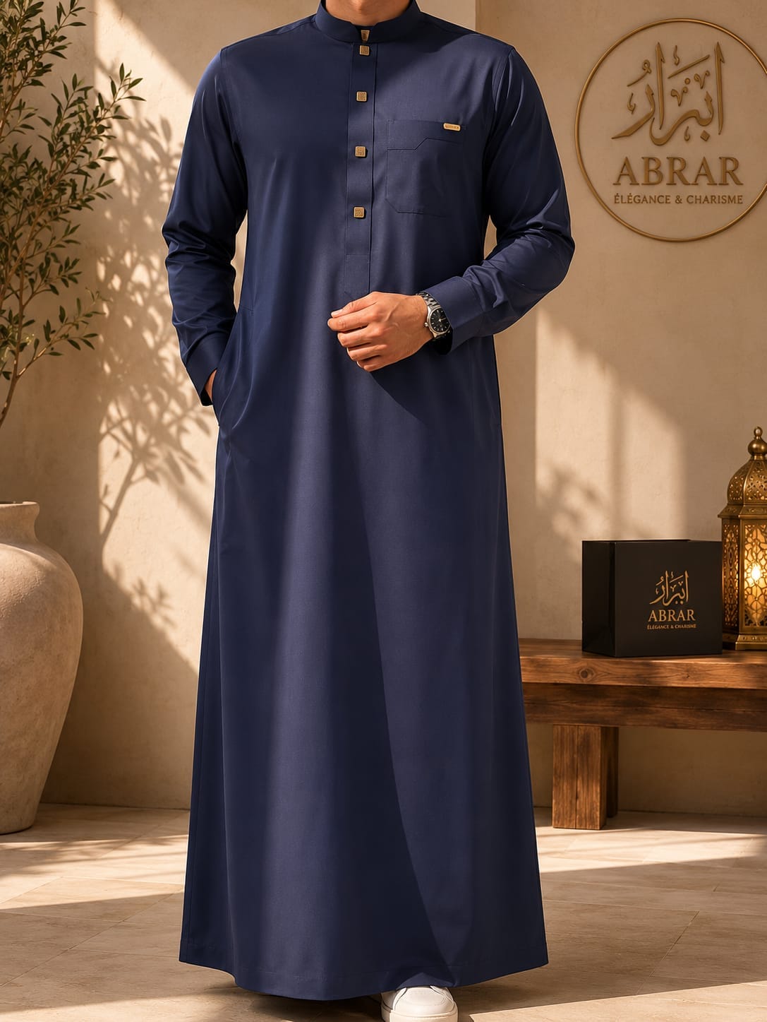 Qamis Abrar — Bleu Nuit