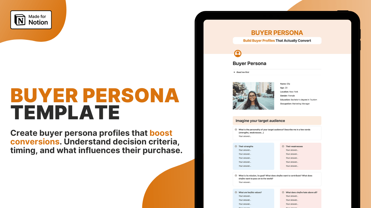 Buyer persona template 