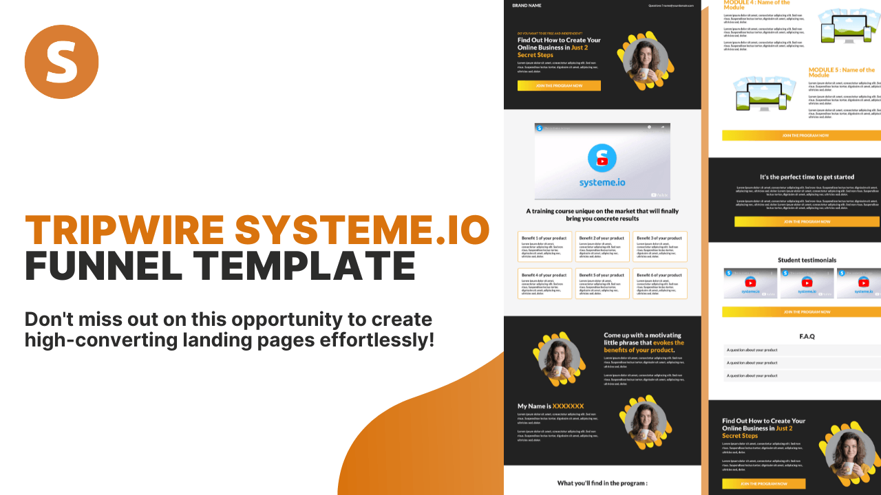Tripwire systeme.io Funnel template