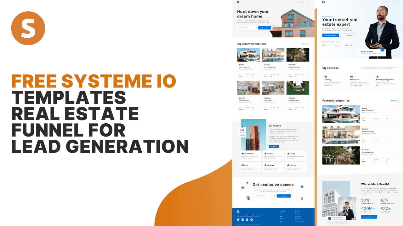 Free systeme io templates real estate funnel