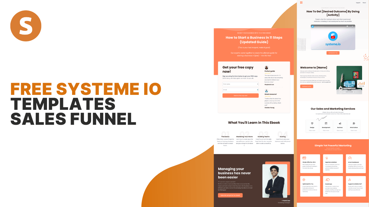 Free systeme io templates sales funnel