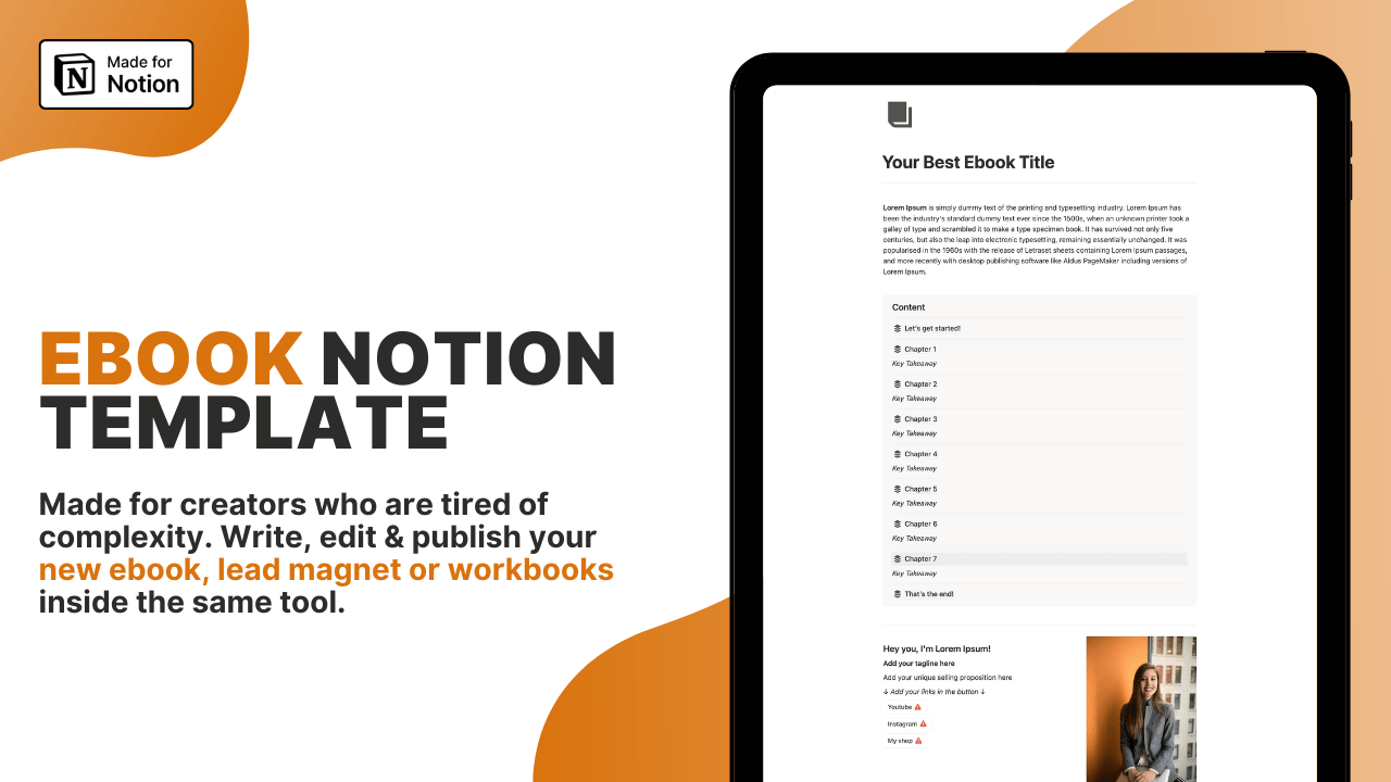 ebook notion template