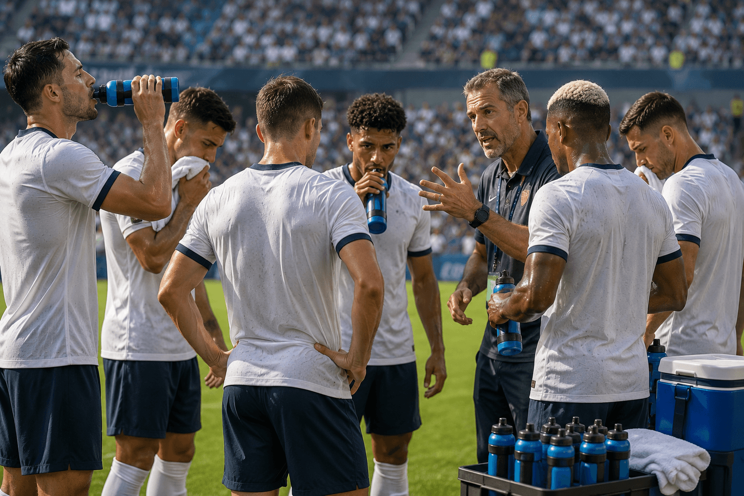 Football Briefing Daily illustration for World Cup hydration breaks