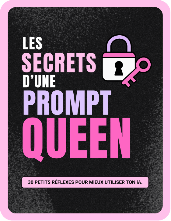 Les secrets d'une Prompt Queen, couverture illustrée avec cadenas et clé