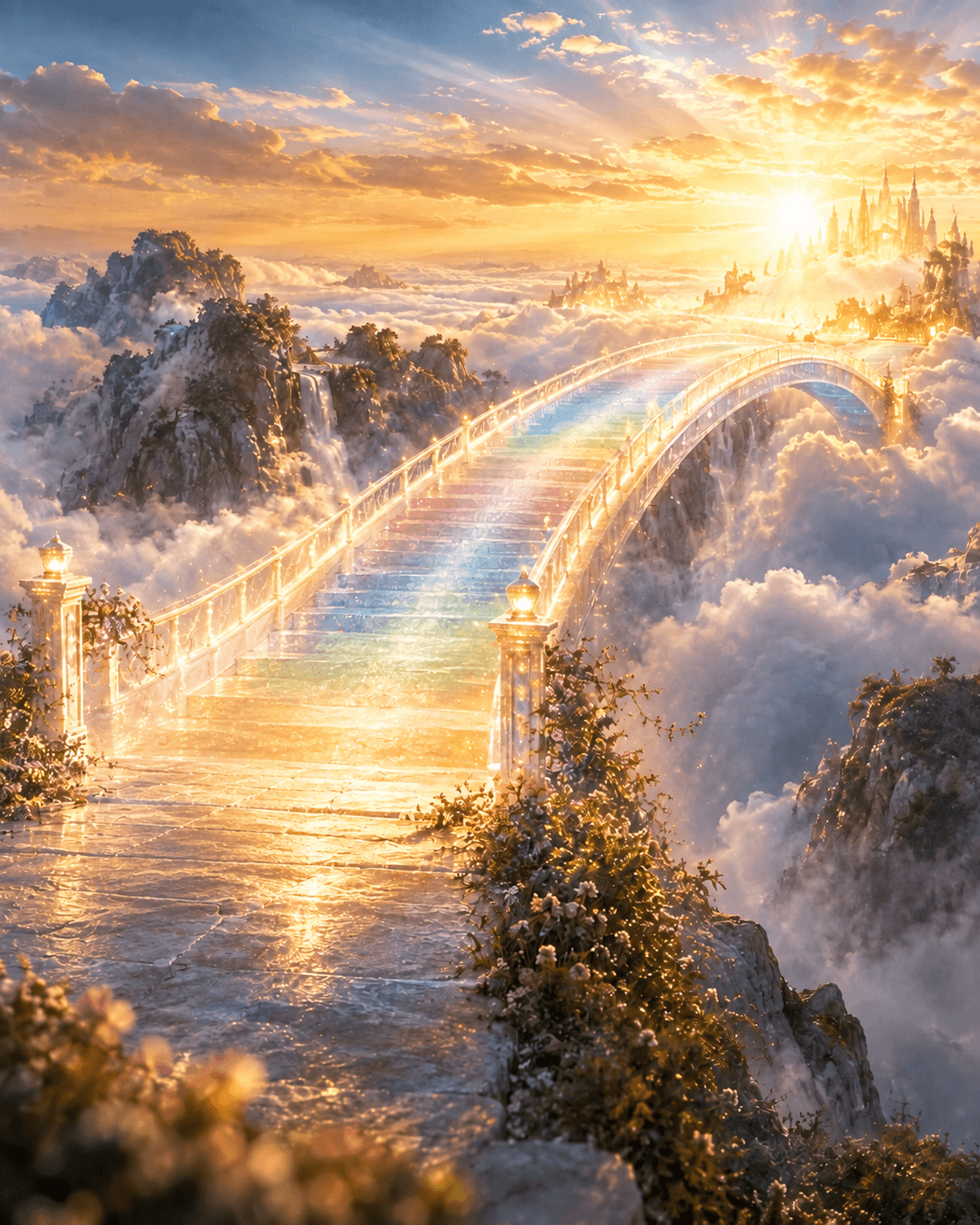 rainbow bridge dog memorial clouds
