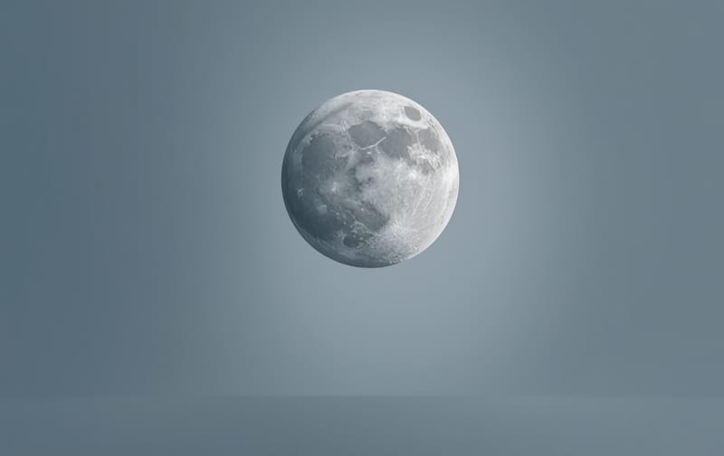 minimal digital health guide mockup night shift moon clean studio background