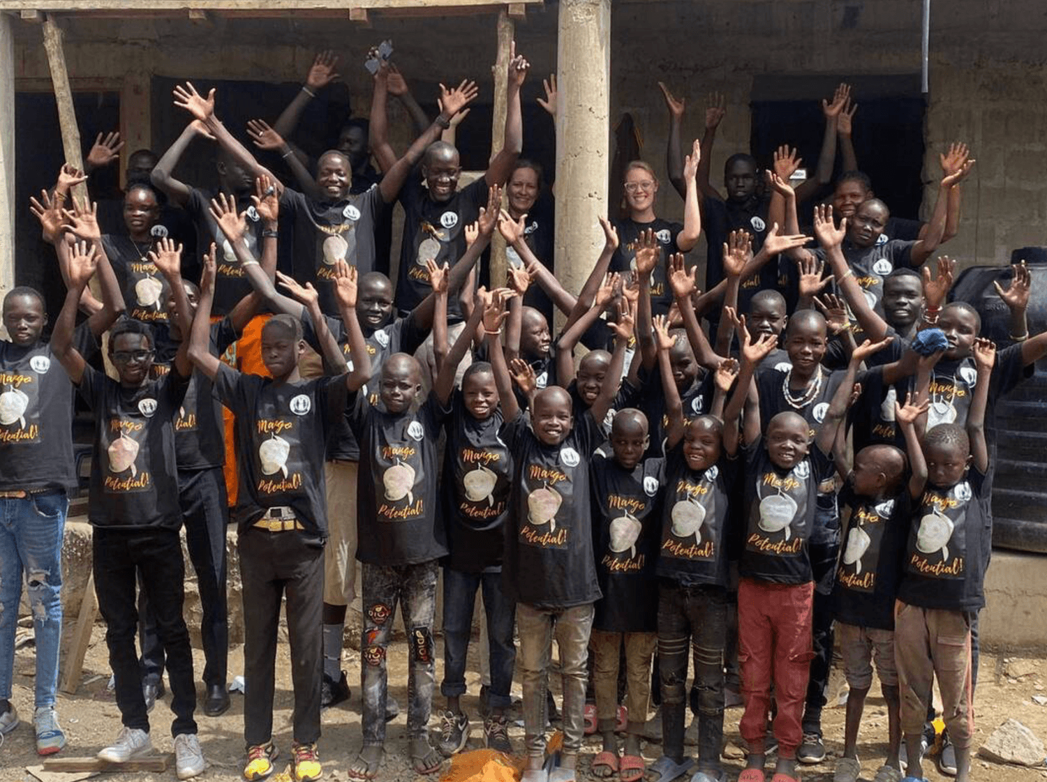Children of Street Children Ministry South Sudan celebrating