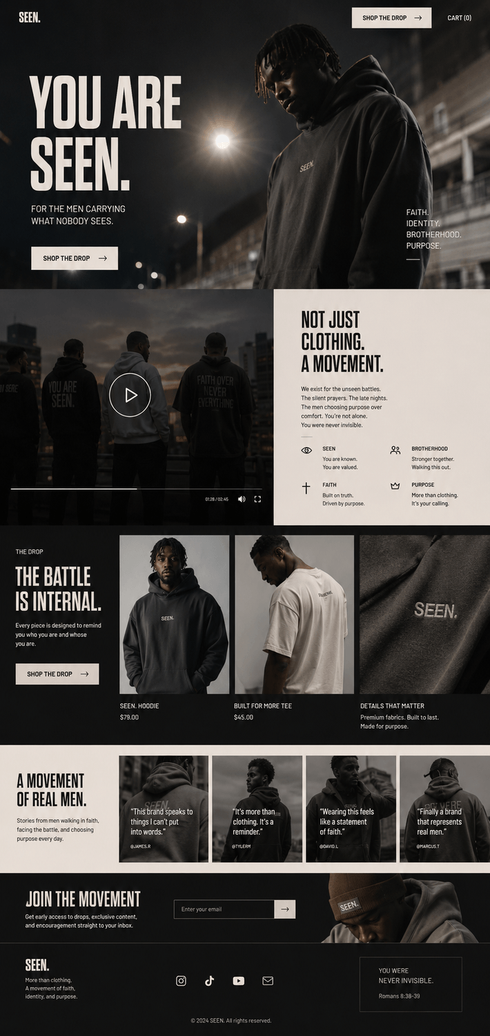 Landing page design example