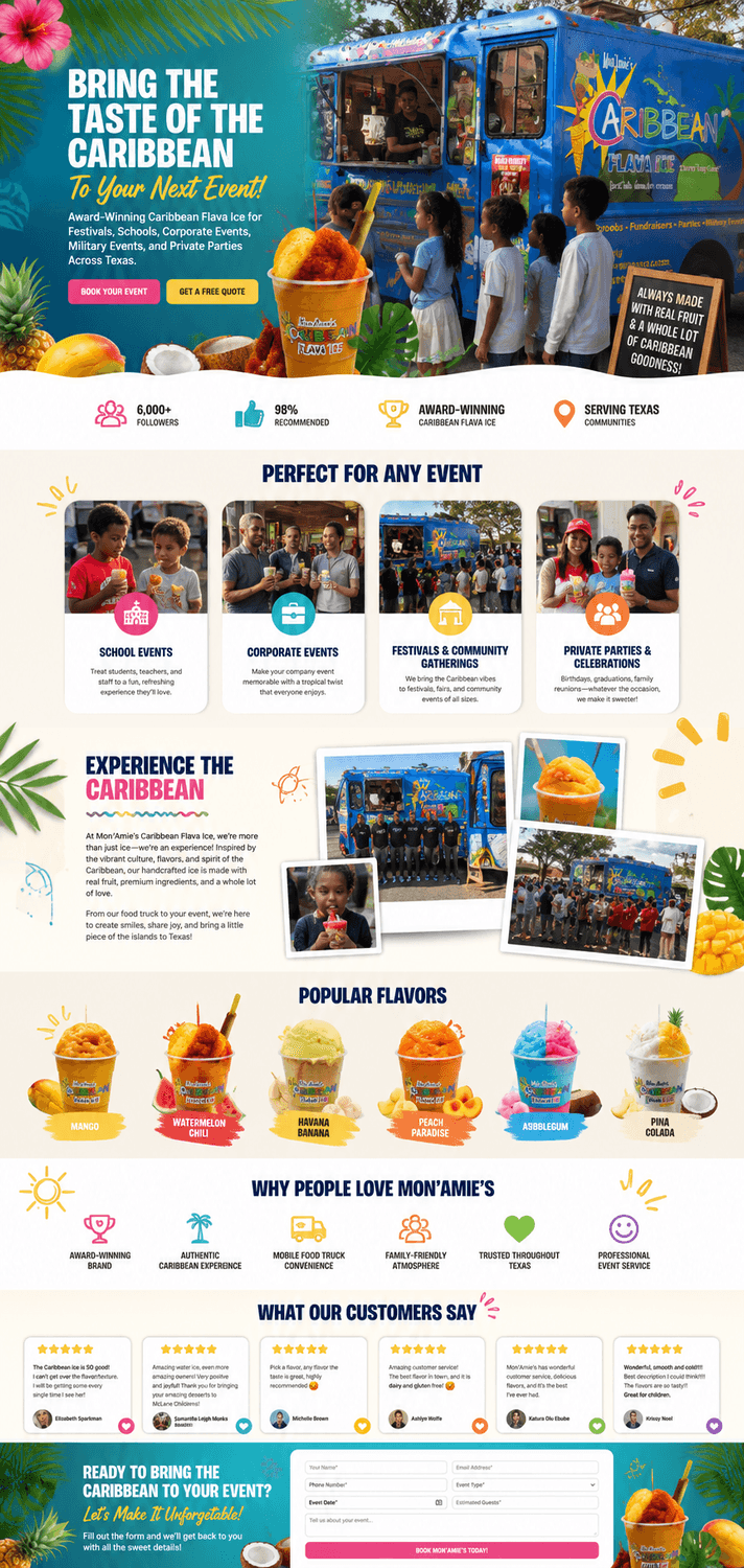 Landing page example