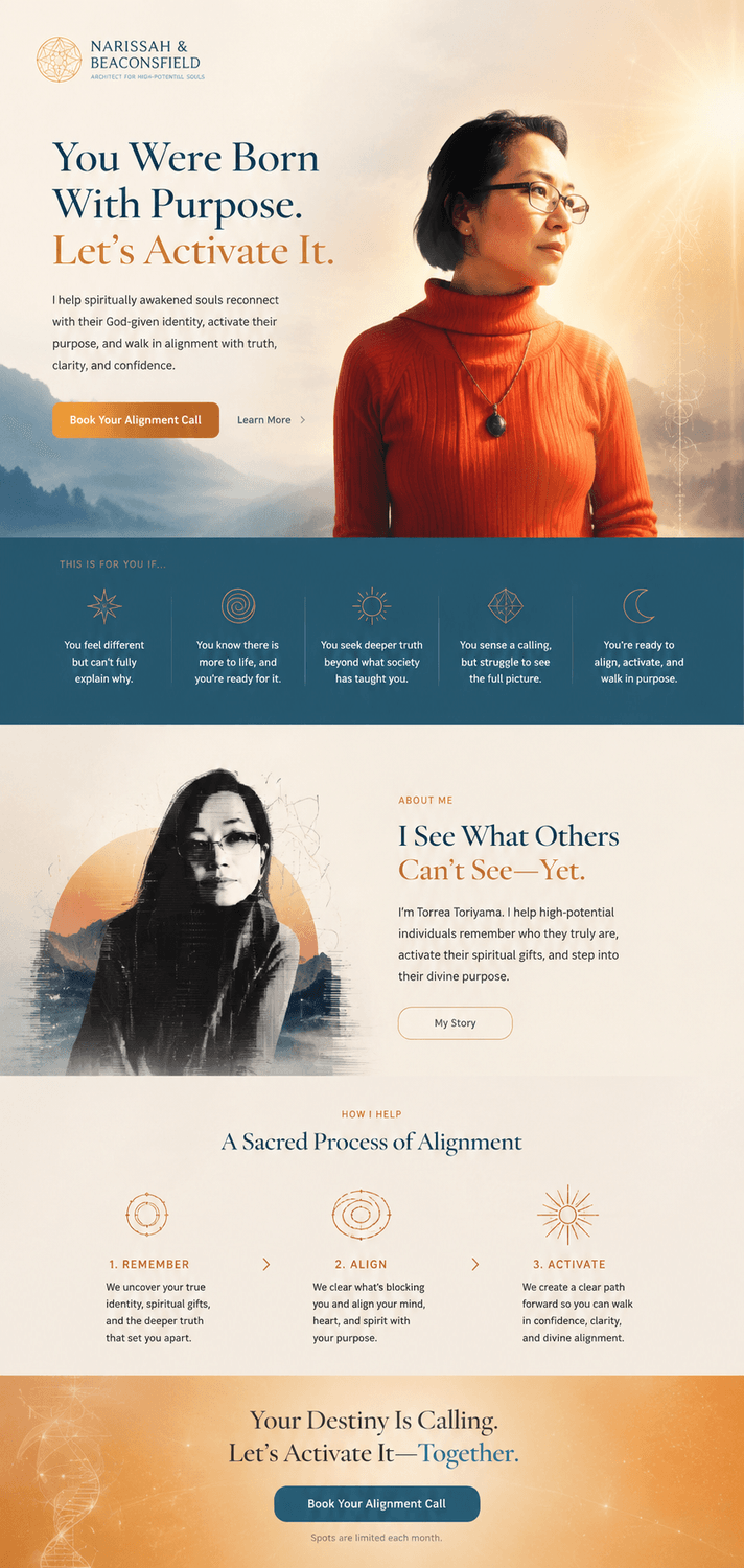 Landing page example