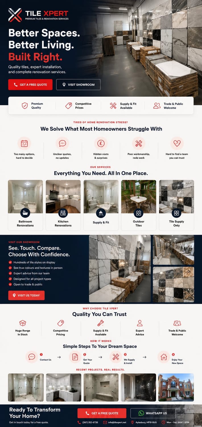 Landing page example
