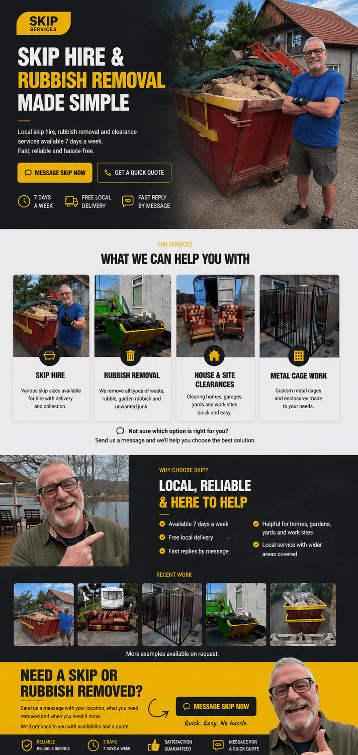 Landing page design example