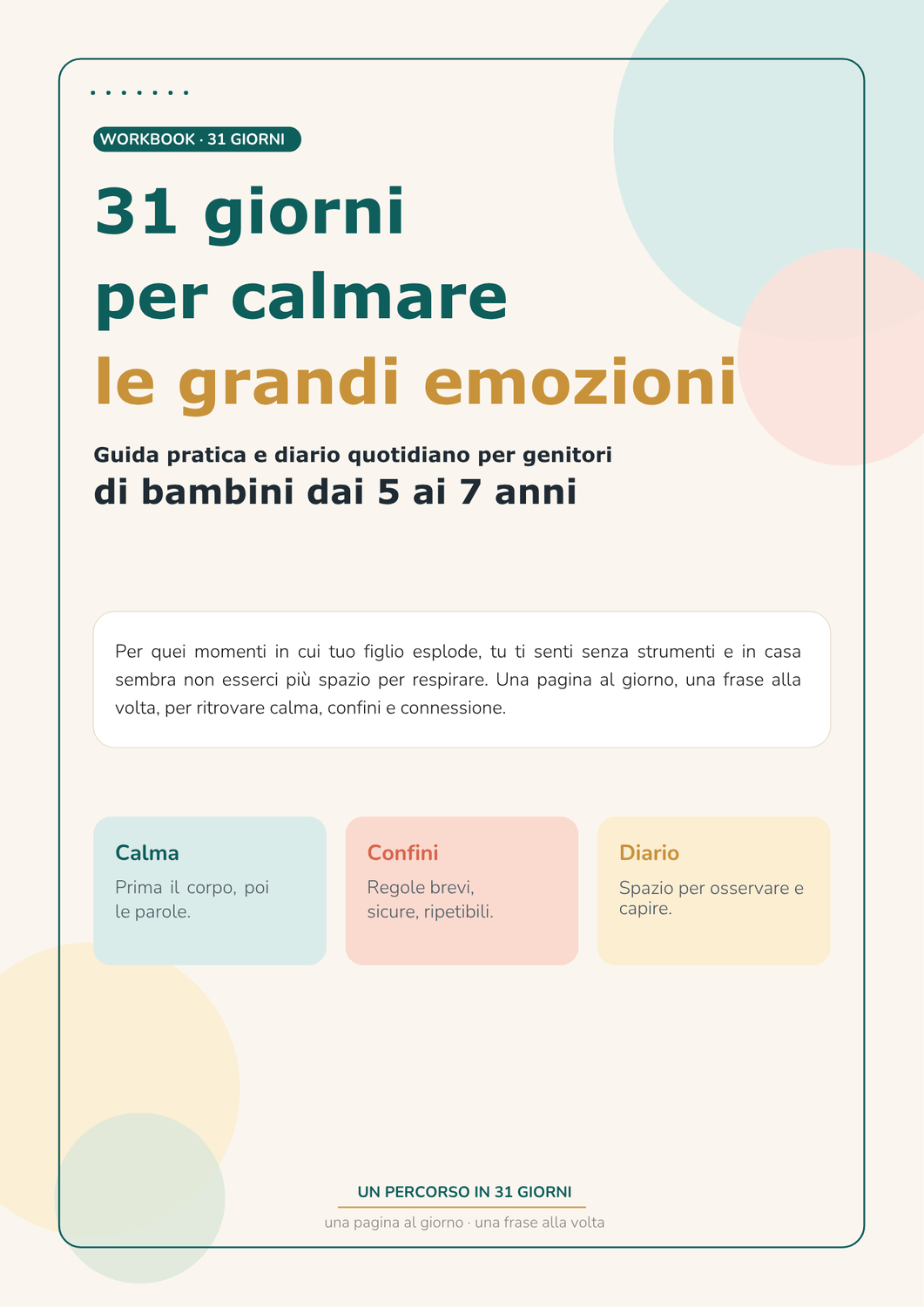 Diario Emozionale di 31 Giorni del Genitore - copertina