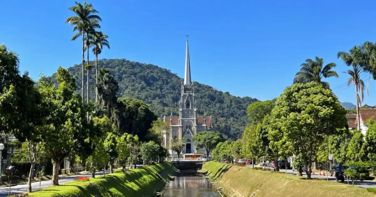 Gothic Catedral in the city of Petropolis in the mountains of Rio de Janeiro State. Perfect day-trip