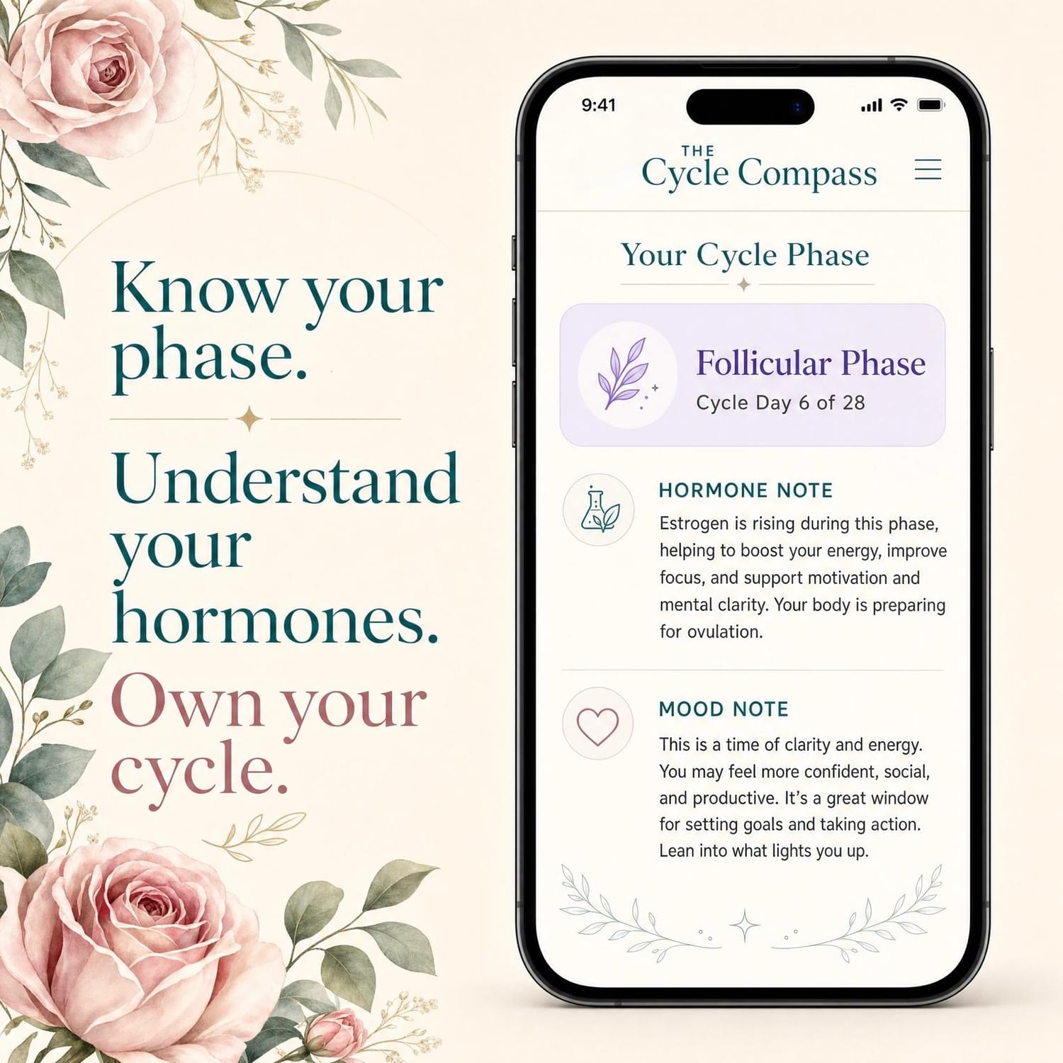 Cycle Compass affirmation card