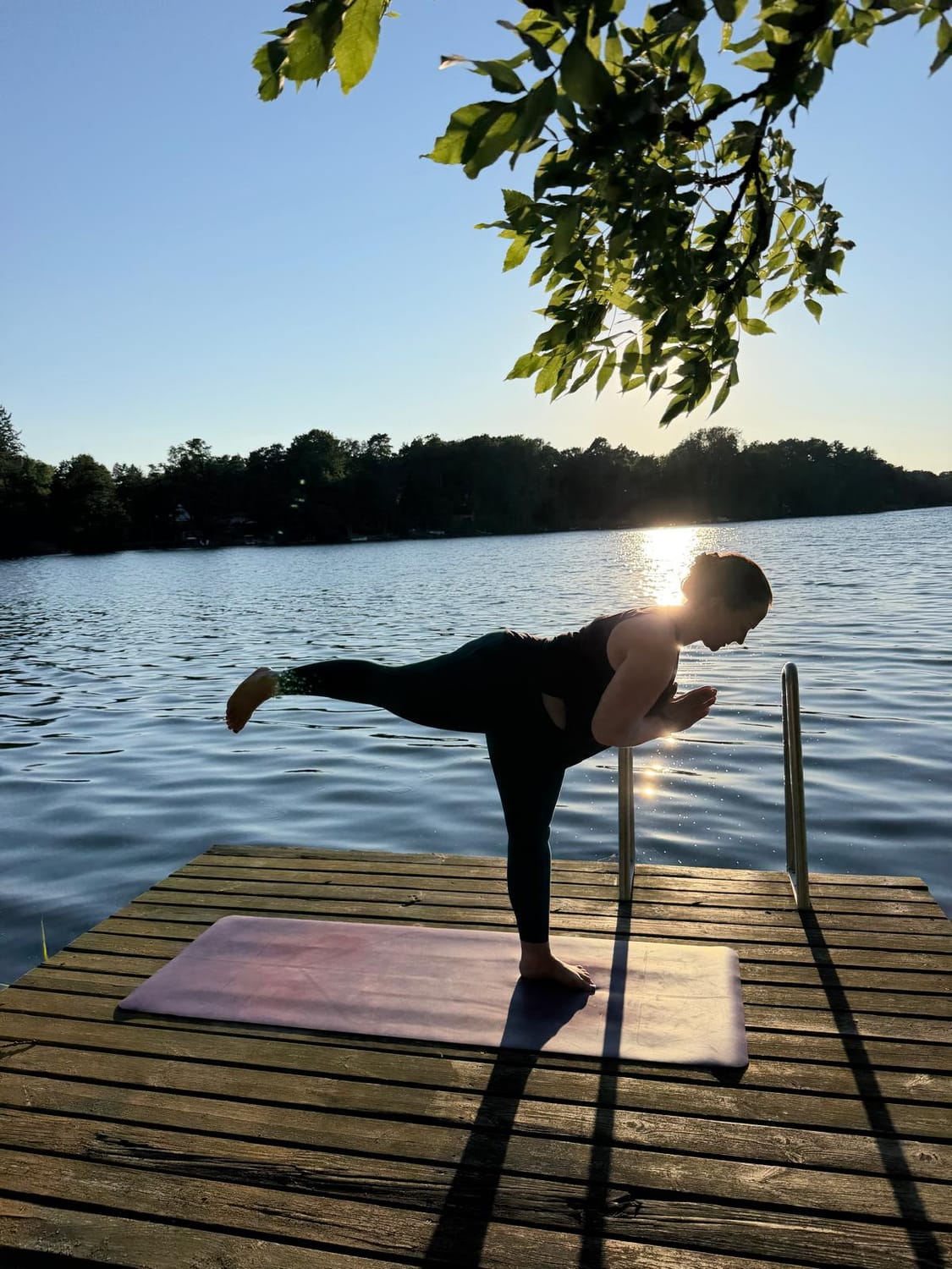 Kyna practising yoga