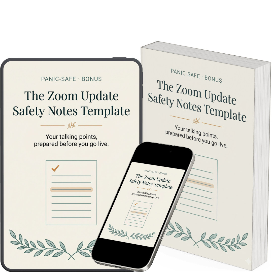 The Zoom Update Safety Notes Template
