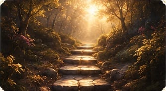 Sunlit pathway representing life and spiritual coaching