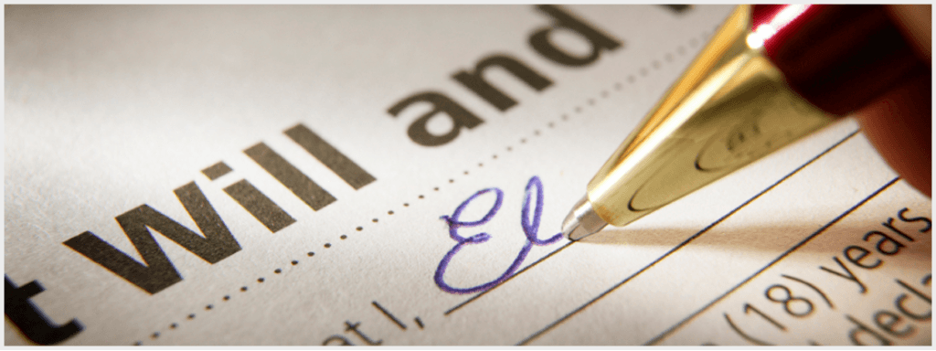 Will writing document and pen