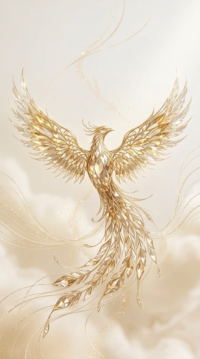 Golden phoenix representing The Embodied Union