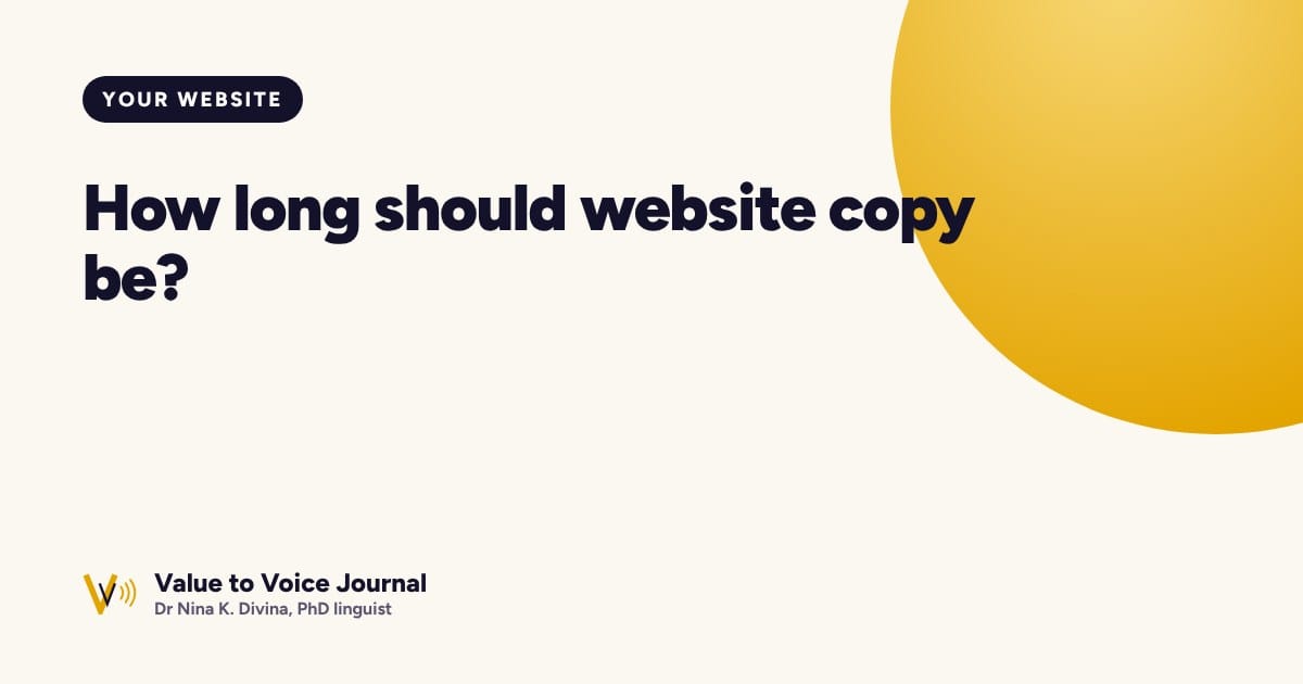 How long should website copy be?