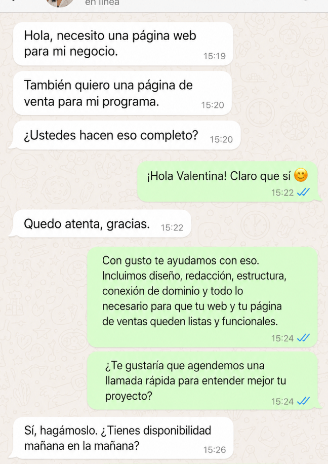 Solicitud real de servicios