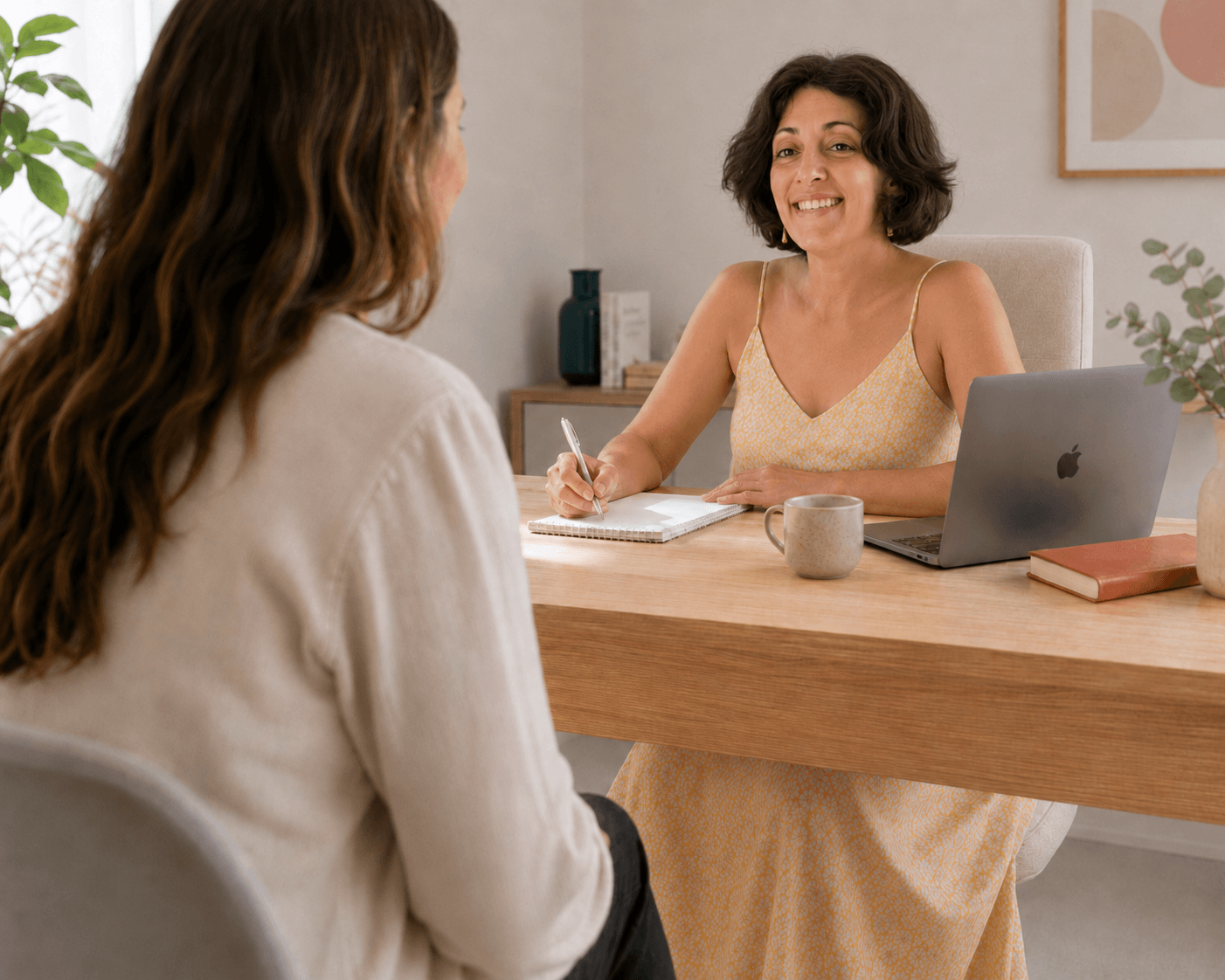 Tatiana pendant une consultation