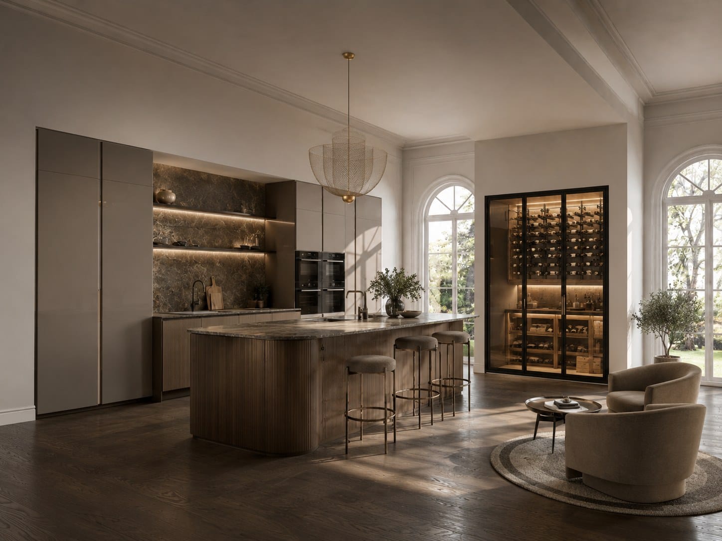 Soft contemporary interior visualization