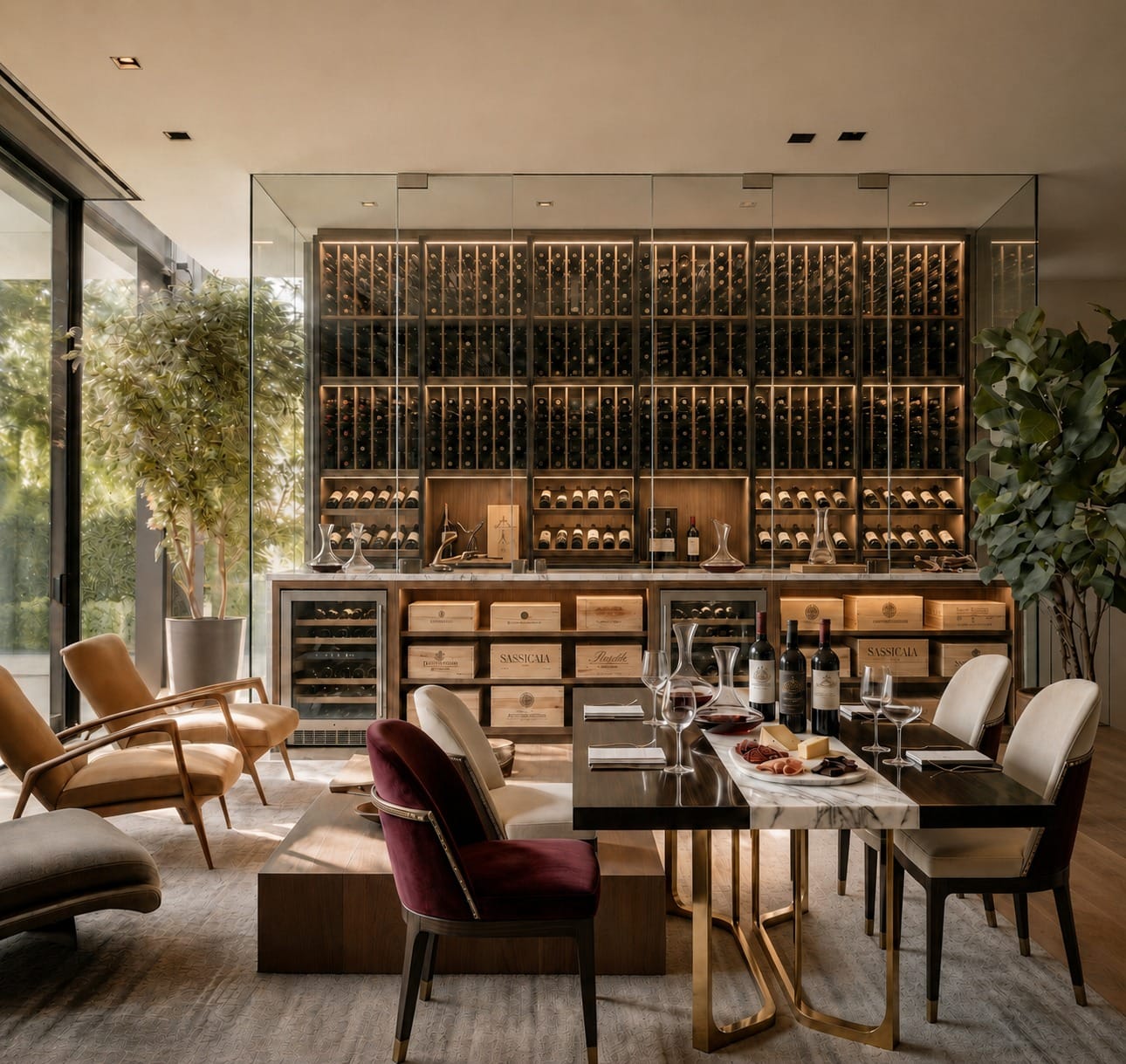 Quiet wine atmosphere