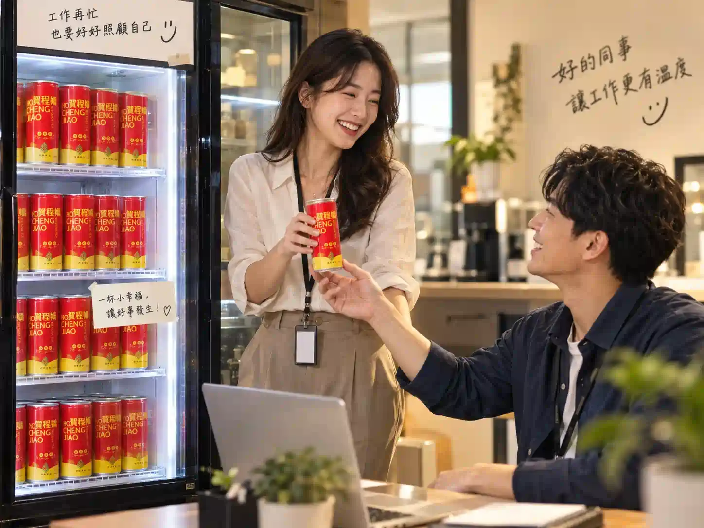 幸福冰箱企業員工福利共享情境
