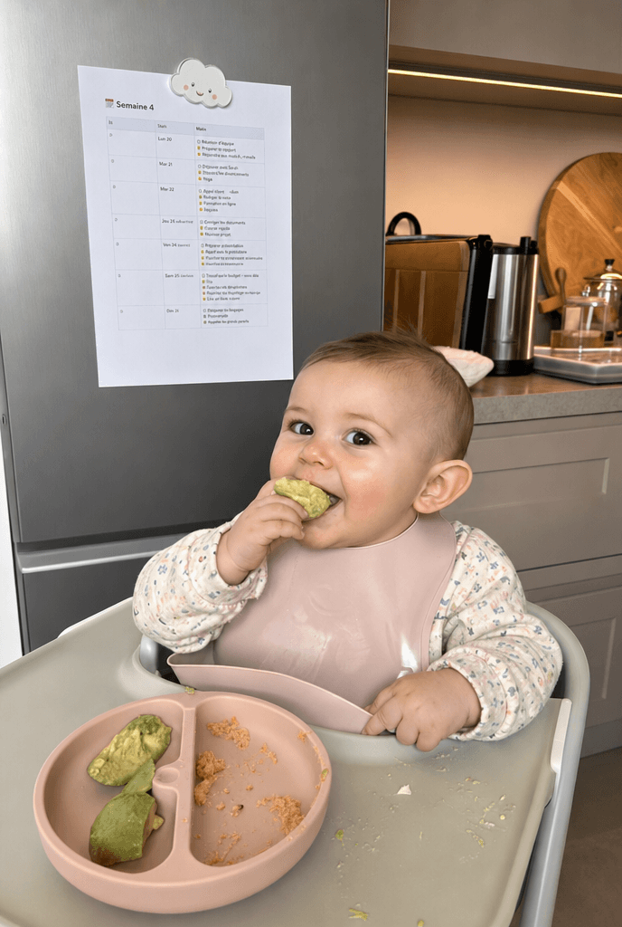 Tableau de diversification alimentaire bébé avec cases à cocher, format A4