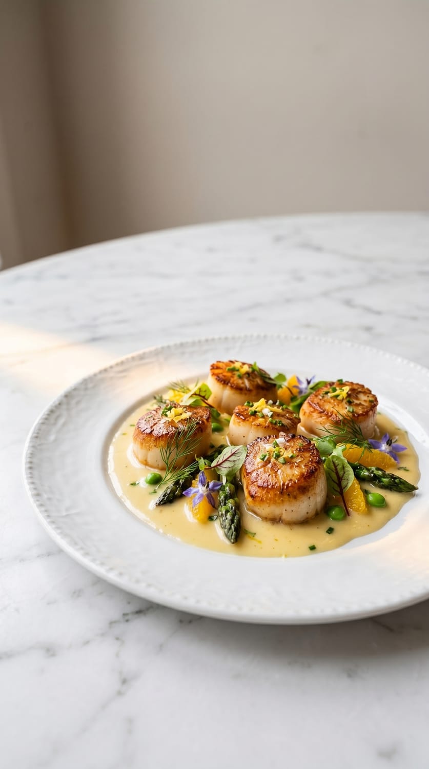 Visuel de gastronomie premium utilisé comme exemple de projet dans un portfolio