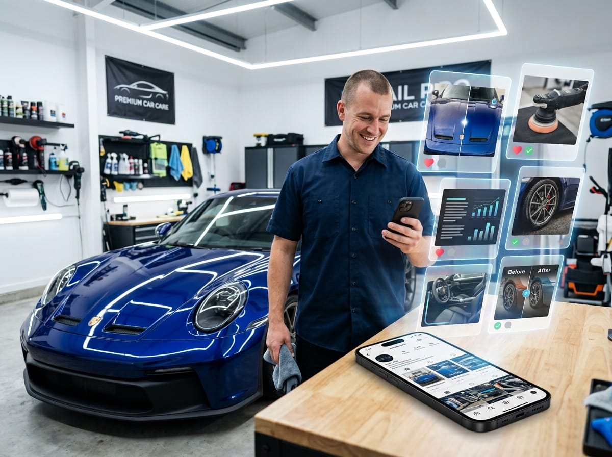 Contenutiti pronti da pubblicare per i social di un car detailer