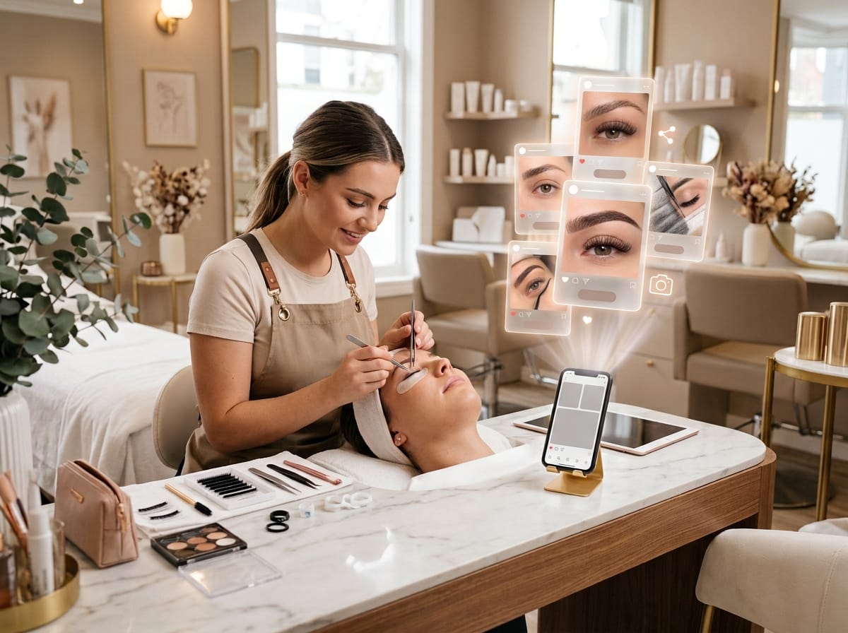 Ready-to-post social media content for a beauty salon