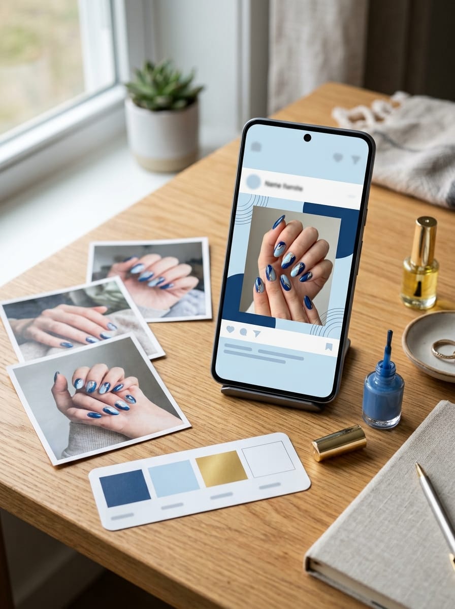 Contenu Instagram professionnel créé à partir de photos de poses d’ongles
