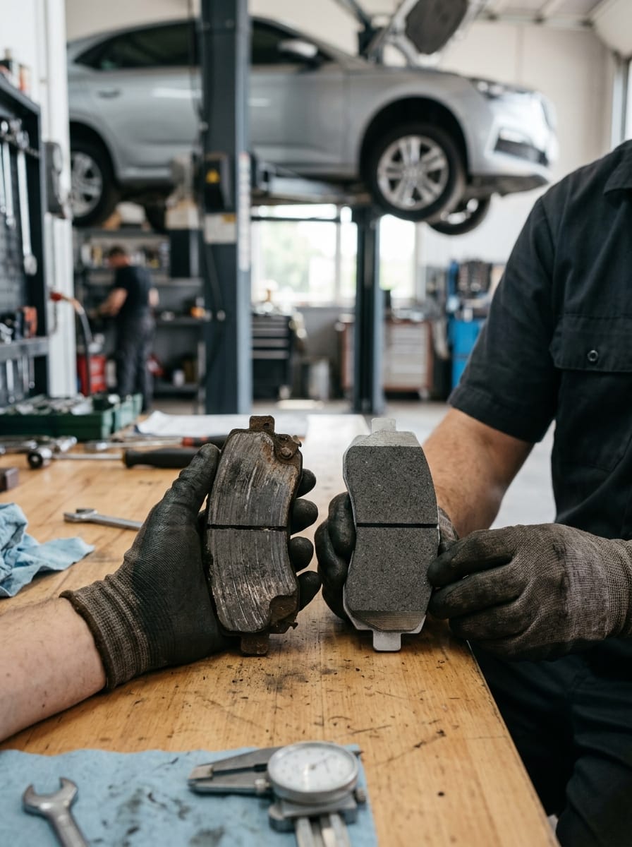 Réparation automobile avant après dans un garage