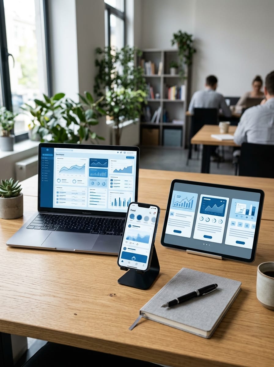 Dimostrazione di un SaaS adattata a diversi formati social