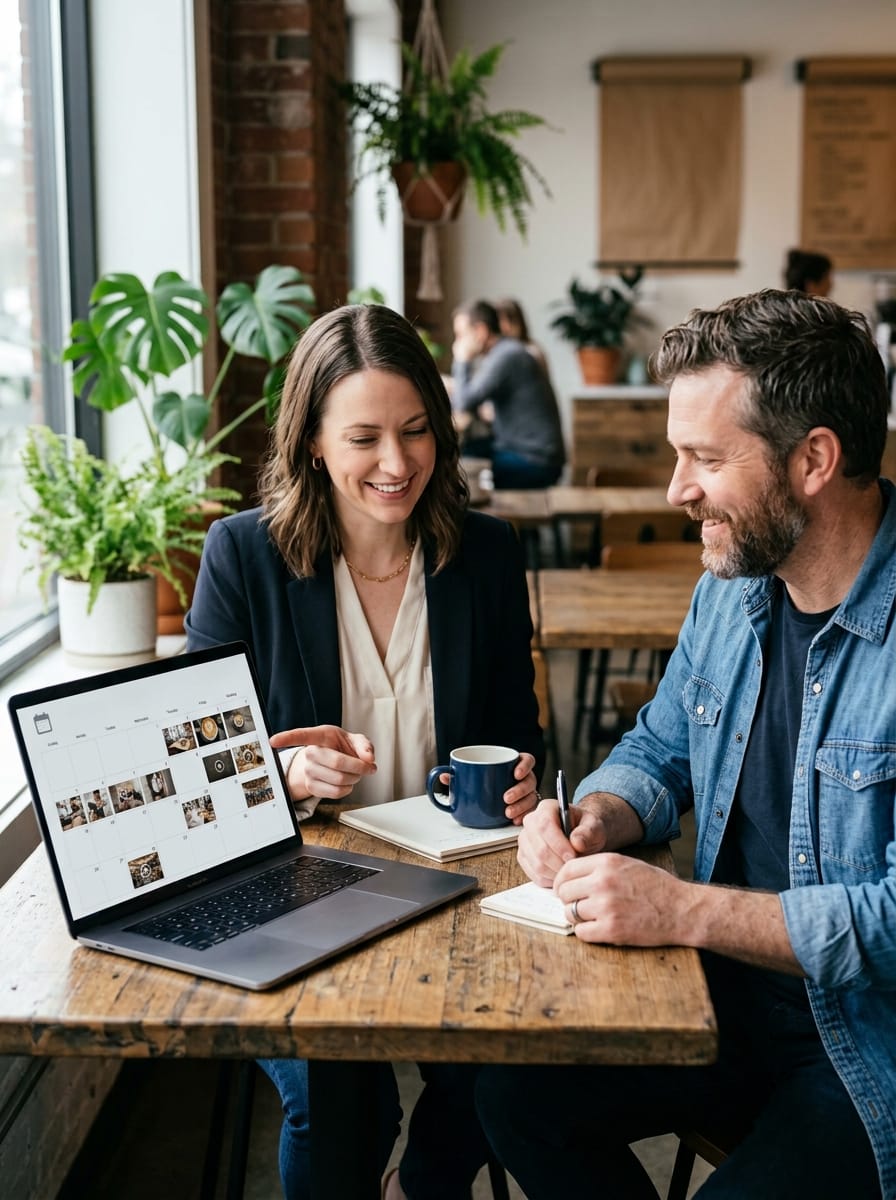 Présentation d’une offre mensuelle de contenus à un commerce local