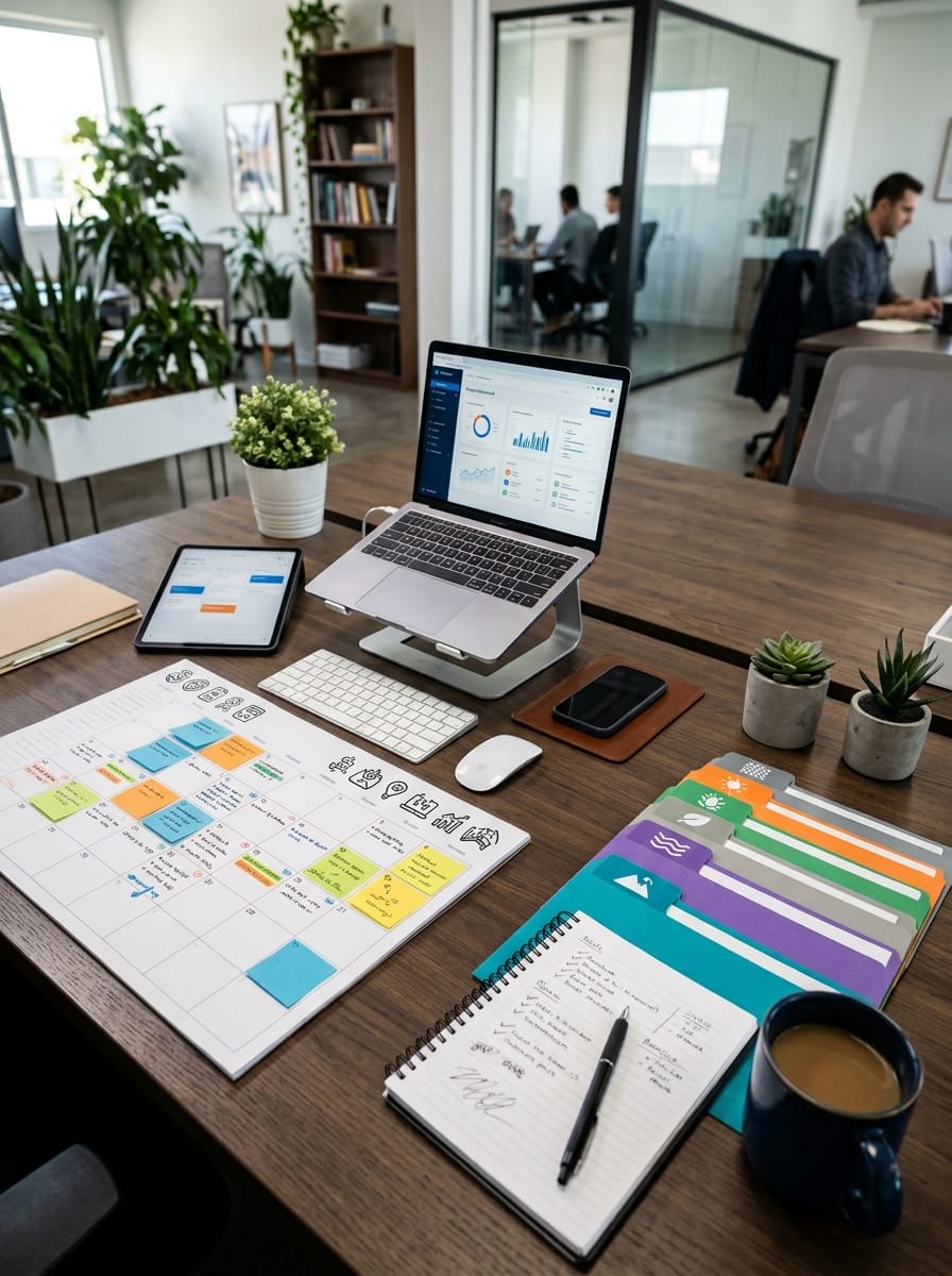 Planning éditorial organisé pour piloter plusieurs clients freelance mensuels