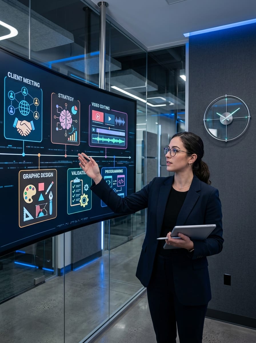 Community manager analysant le temps consacré à chaque tâche client